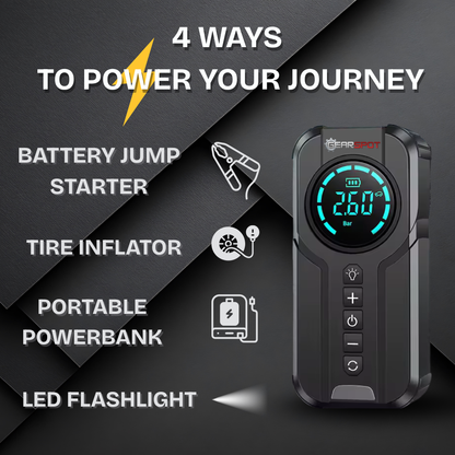 GEARSPOT 4-IN-1 JUMP STARTER KIT