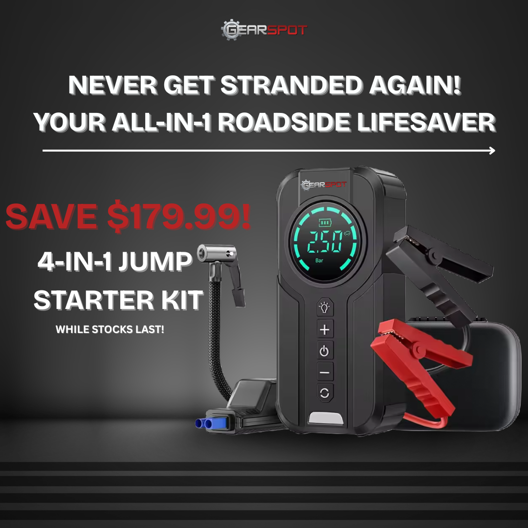 GEARSPOT 4-IN-1 JUMP STARTER KIT